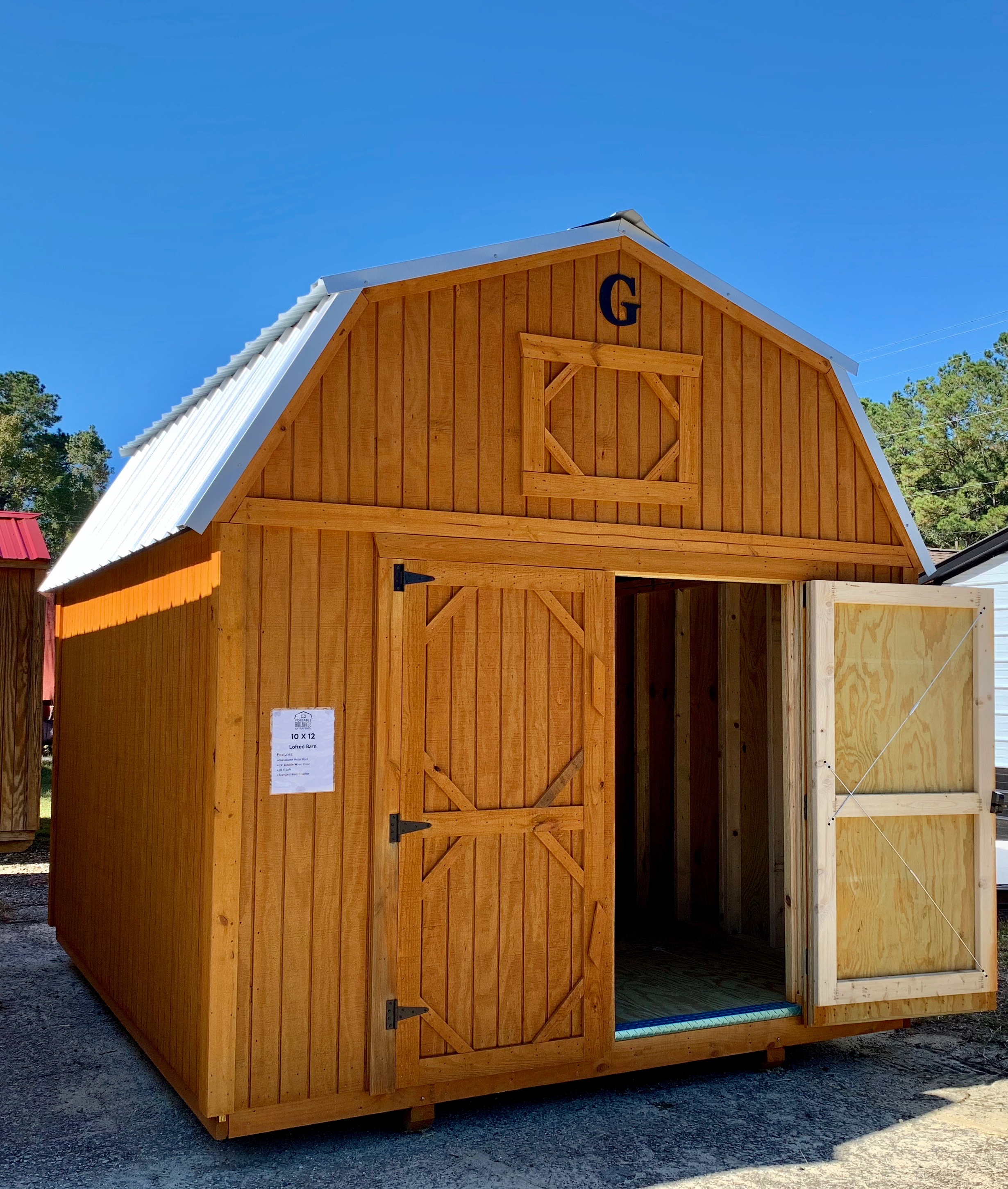 handy home berkley 10x12 wood storage shed kit 18512-0