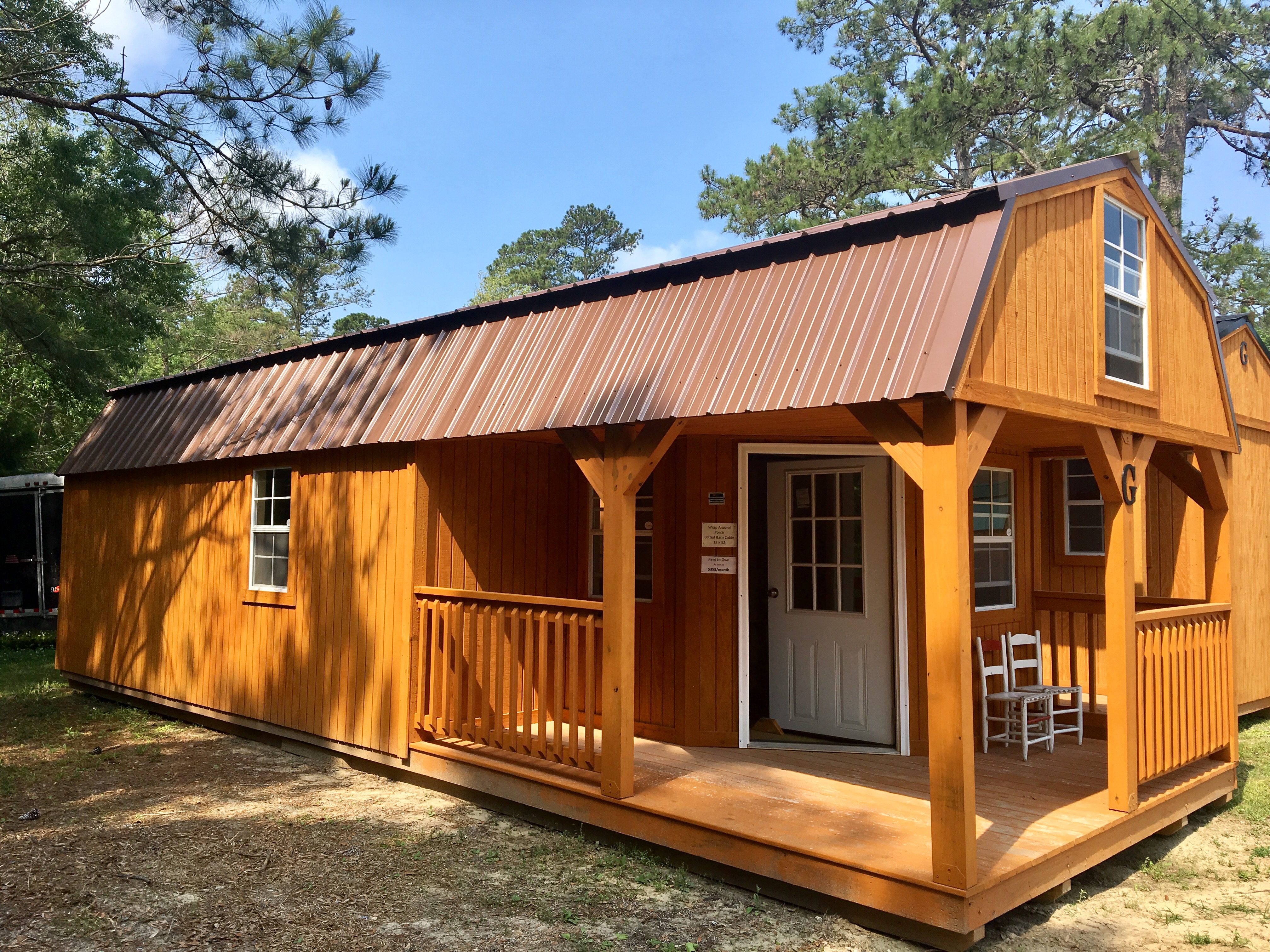 Best Sheds for Sale Charleston SC | Wrap Around Lofted Cabin | Sheds