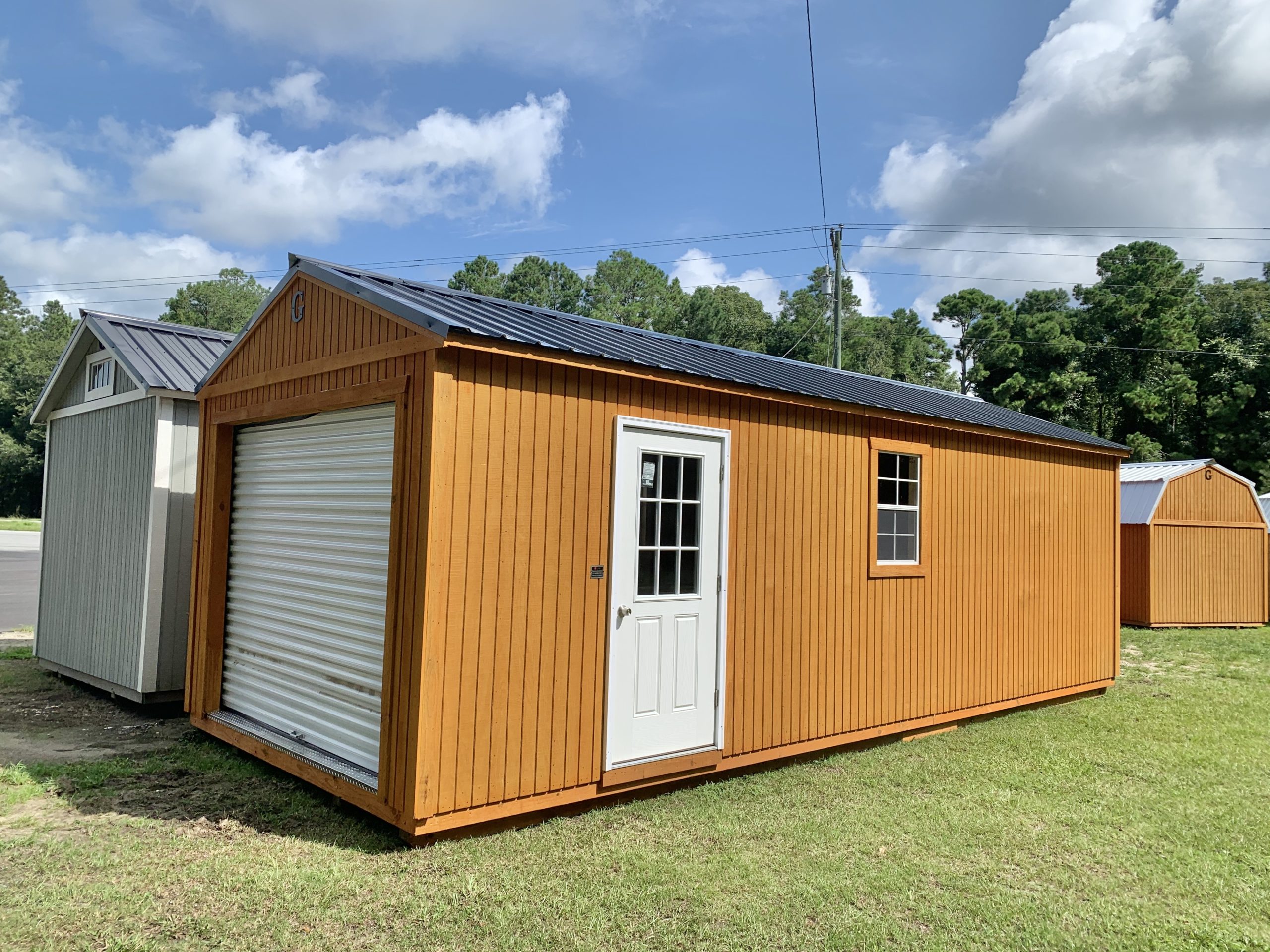 12x28 Garage Blue - Ravenel Buildings